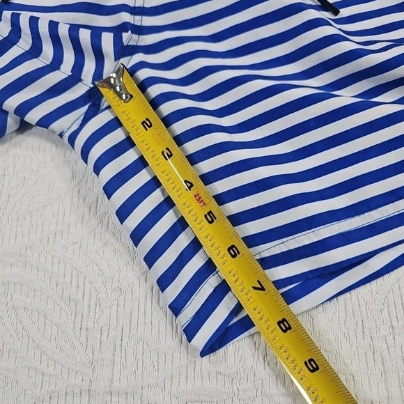 Tommy Hilfiger Maillot Swim Trunks Board Shorts Mens XL Blue/White Striped - Picture 7 of 7